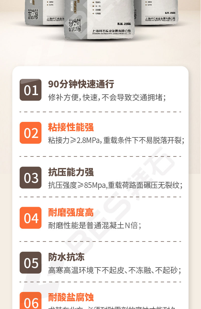 水泥路面修補料