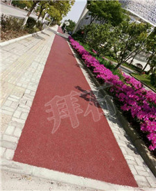 上海臨港新城環(huán)路自行車景觀綠道透水地坪項(xiàng)目！