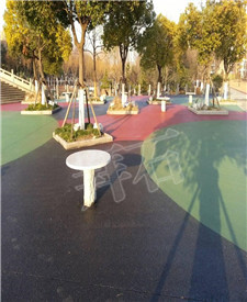 上海寶山安亭廣場透水地坪工程