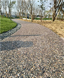 浙江湖州露骨料透水混凝土項(xiàng)目