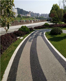 安徽黃山膠粘石透水地坪項(xiàng)目