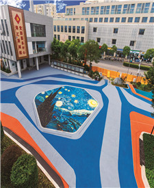 上海臨港新城鎮(zhèn)黨群服務(wù)中心彩色透水混凝土