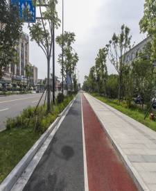 海寧行車道紅灰色透水混凝土項(xiàng)目