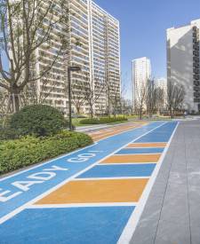 蘇州旭輝園林彩色透水混凝土項目